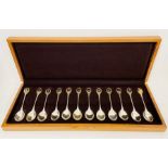 The RSPB silver spoon collection by John Pinches, comprising 12 spoons (approx 30g each)