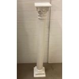 A wooden painted Corinthian style column (H110cm)