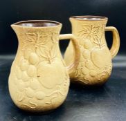 Two West German jugs with fruit design