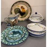 A selection of earthenware tableware