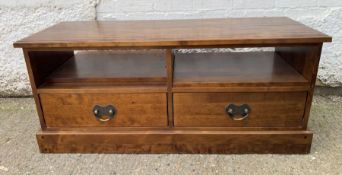 A Laura Ashley side cabinet with two shelves and drawers under (H52cm W120cm D46cm)