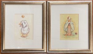 Two Duck and cricket themed prints by Minter Kemp