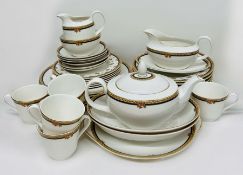 A Six place setting Royal Doulton New Romance pattern to include: Six dinner plates, side plates,