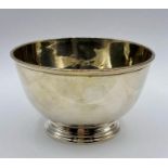 A silver bowl, possibly by Pairpoint Brothers, with Britannia silver hallmarks. (209g)