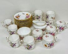 Royal Crown Derby Posies coffee set for twelve with milk jug and sugar bowl