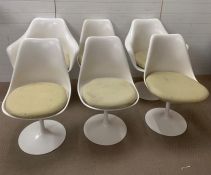 Four retro tulips chairs with two carvers