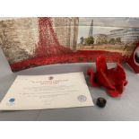 A Paul Cummins (Blood swept lands and sea of Red Ceramic poppy head with certificate (No stem)