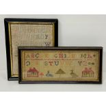 Two samplers, one Victorian and one dated 1931