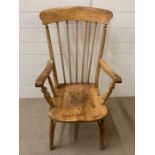 A pine farm house Windsor kitchen chair