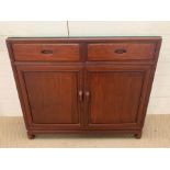 A Chinese rosewood side cabinet (102 cm x 30 cm d x 87cm h)