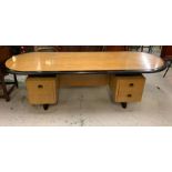 An Art Deco desk (H72cm W240cm D89cm)
