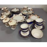 A selection of Victorian china, cups saucers etc.