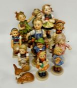 A selection of Eleven Hummel figures