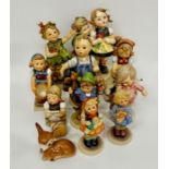 A selection of Eleven Hummel figures