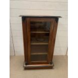 A Victorian glazed fronted cabinet (W54cm x H89cm x D36cm)