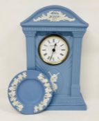 A Wedgwood Jasperware clock and pin dish