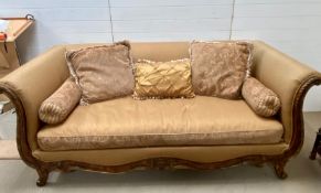 An American classical revival couch by Paul Roberts (218cm w x 98 cm d x 88cm h Seat height 55cm)