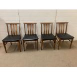 A set of four Mid Century dining chairs possibly Macintosh