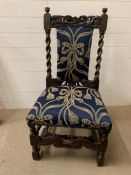 An 18th Century oak side chair