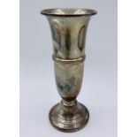 A silver single stem vase, hallmarked for Birmingham 1973 by Cooper Brothers & Sons Ltd