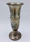 A silver single stem vase, hallmarked for Birmingham 1973 by Cooper Brothers & Sons Ltd