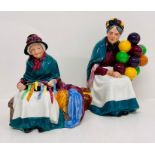 Two Royal Doulton figures, Silks and Ribbons and Old Baloon Seller
