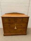 Two over three chest of drawers (H78cm W92cm D47cm)