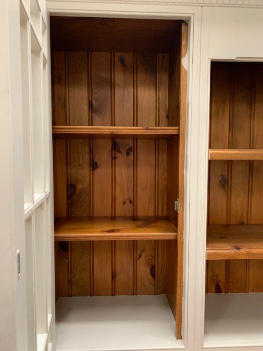 A Substantial painted Welsh Dresser with glazed cabinets, open shelves, drawers and cupboards - Image 6 of 6