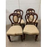 Four mahogany dining chairs