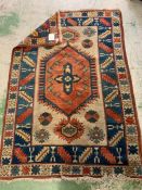 A Turkish Indigo rug/carpet (2.00 x 1.35)Condition Report good condition needs cleaning