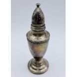 A Sterling (Columbia) silver pepper pot (43g)
