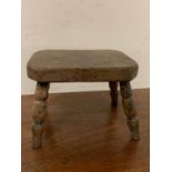 A small oak stool (24cm x 18cm)