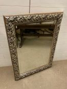 A silver gilt frame wall mirror