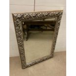 A silver gilt frame wall mirror