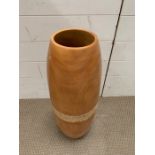 A contemporary wooden umbrella stand (H64cm)