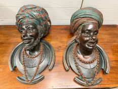 A Pair of Carved heads