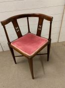 A mahogany corner chair