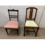 An Aesthetic occasional chair and a Queen Anne style chair