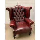 A Single Ox Blood Club Chair