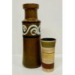 Two Studio pottery vases