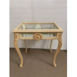 A French Rocco style bijouterie table (H78cm W70cm D48cm)