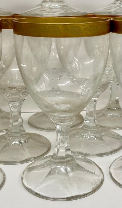 Nineteen wine glasses with gilt rim - Image 3 of 4