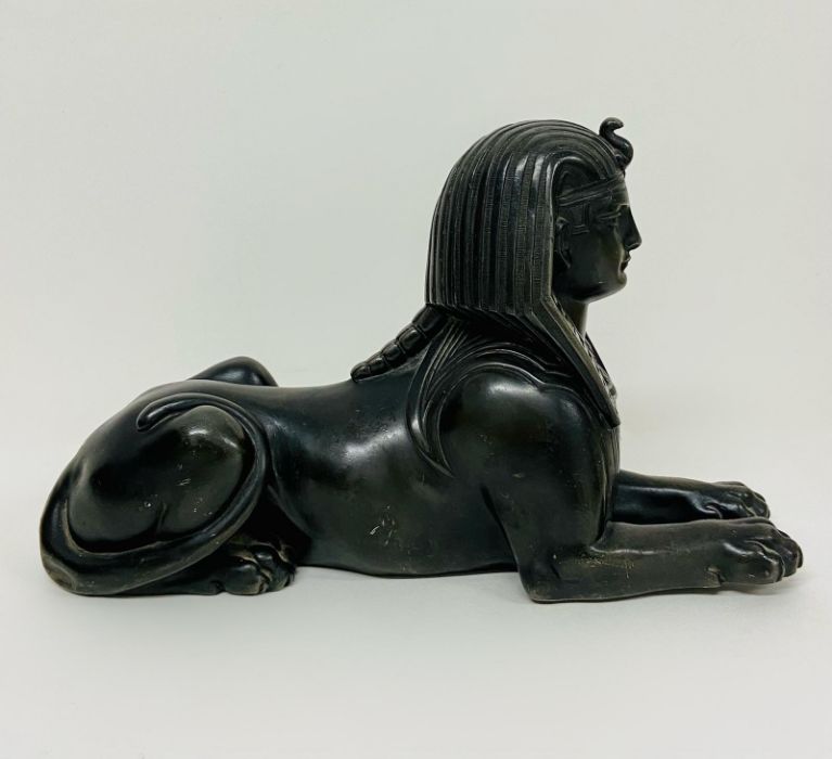 A cast metal figure of the Sphinx - Image 2 of 3