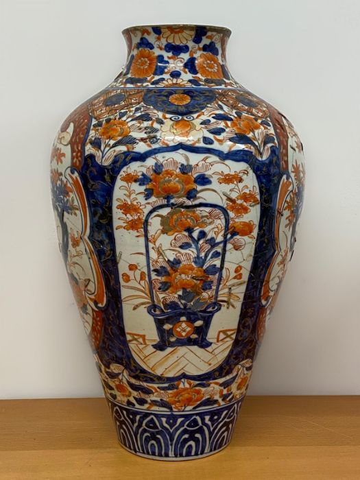 A Substantial 18th Century / 19th Century Imari vase with extensive repairs. - Image 5 of 9
