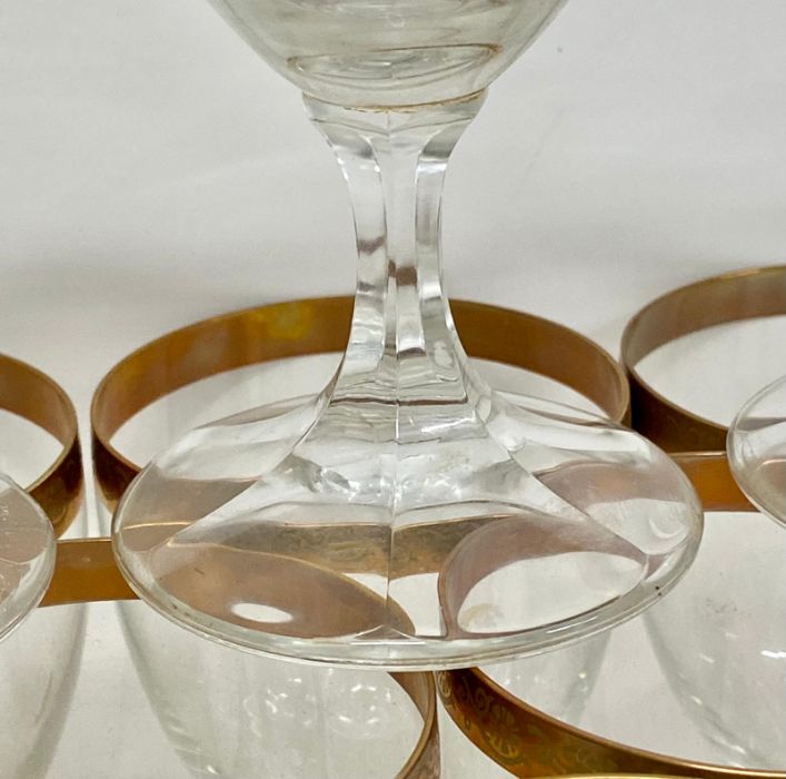 Nineteen wine glasses with gilt rim - Image 4 of 4