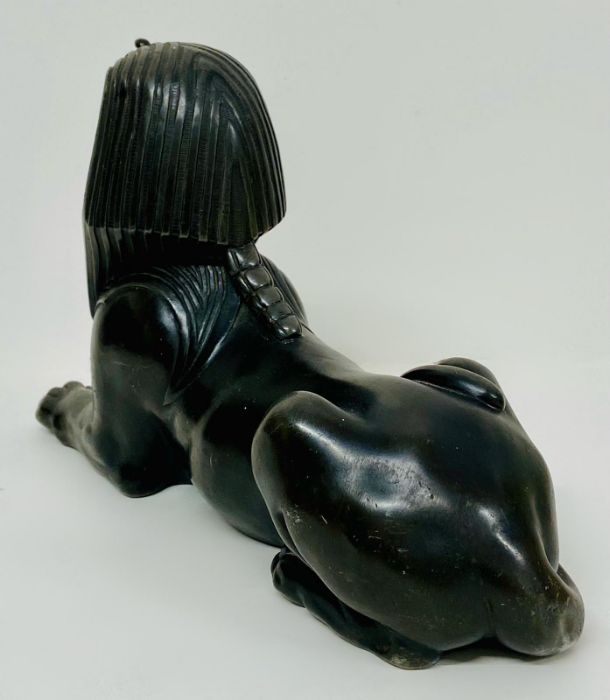 A cast metal figure of the Sphinx - Image 3 of 3