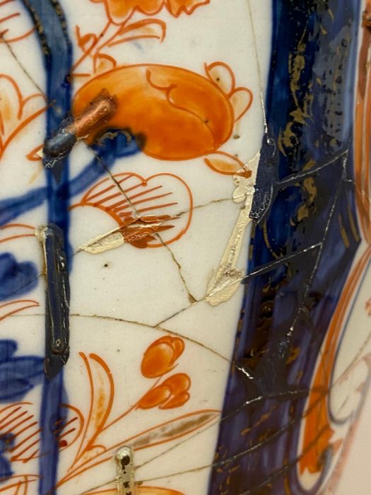 A Substantial 18th Century / 19th Century Imari vase with extensive repairs. - Image 6 of 9