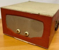 A Ferguson record player, model No 3044 and A vintage Portland record player