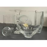 A selection of glass vases and candle holders