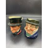 cm)Two small toby charters jugs by Royal Doulton (Tallest 8cm)